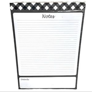 Plaid Lined ‘Notes & Details’ 80 Sheet 2 Pack Legal Pads NWT
